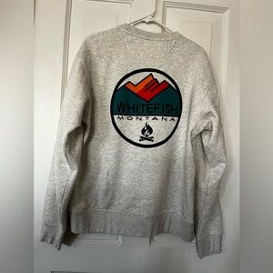 Whitefish Montana heavyweight crewneck sweatshirt NWOT